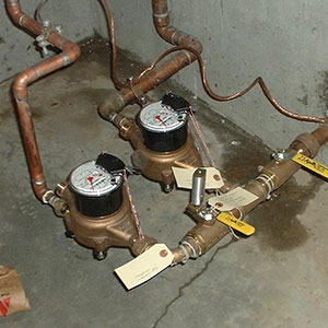 Installation of water meters